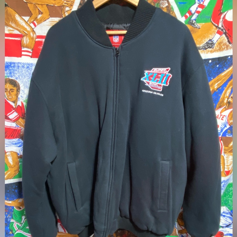 NFL Super Bowl XLII Full Zip Winter Jacket